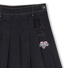 DKNY PLEATED DKNY PATCHES SKIRT