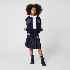 DKNY PLEATED DKNY PATCHES SKIRT