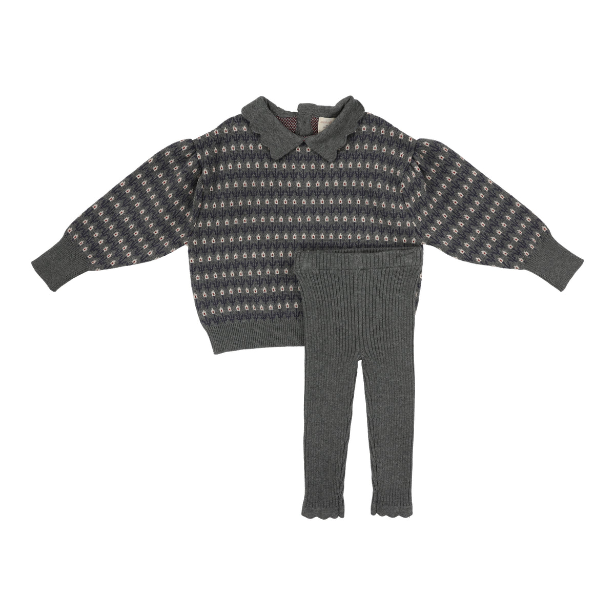 ANALOGIE 2PC FLORAL KNIT SET