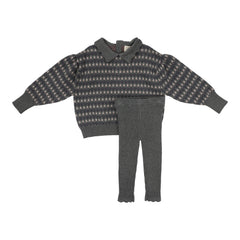 ANALOGIE 2PC FLORAL KNIT SET
