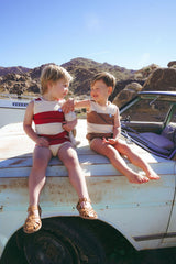 COCO BLANC 2PC STRIPED TANK BLOOMER SET