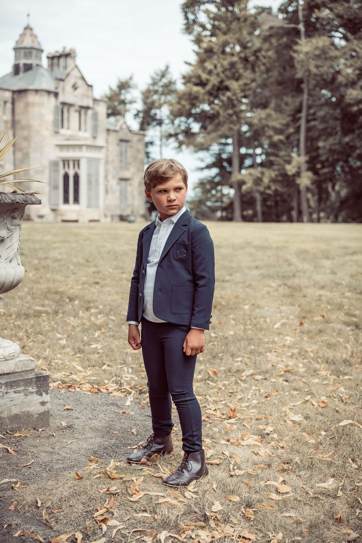 COCO BLANC POCKET EMBLEM BLAZER