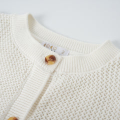 COCO BLANC CROCHET CARDIGAN