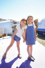 COCO BLANC PRINTED DENIM JUMPER