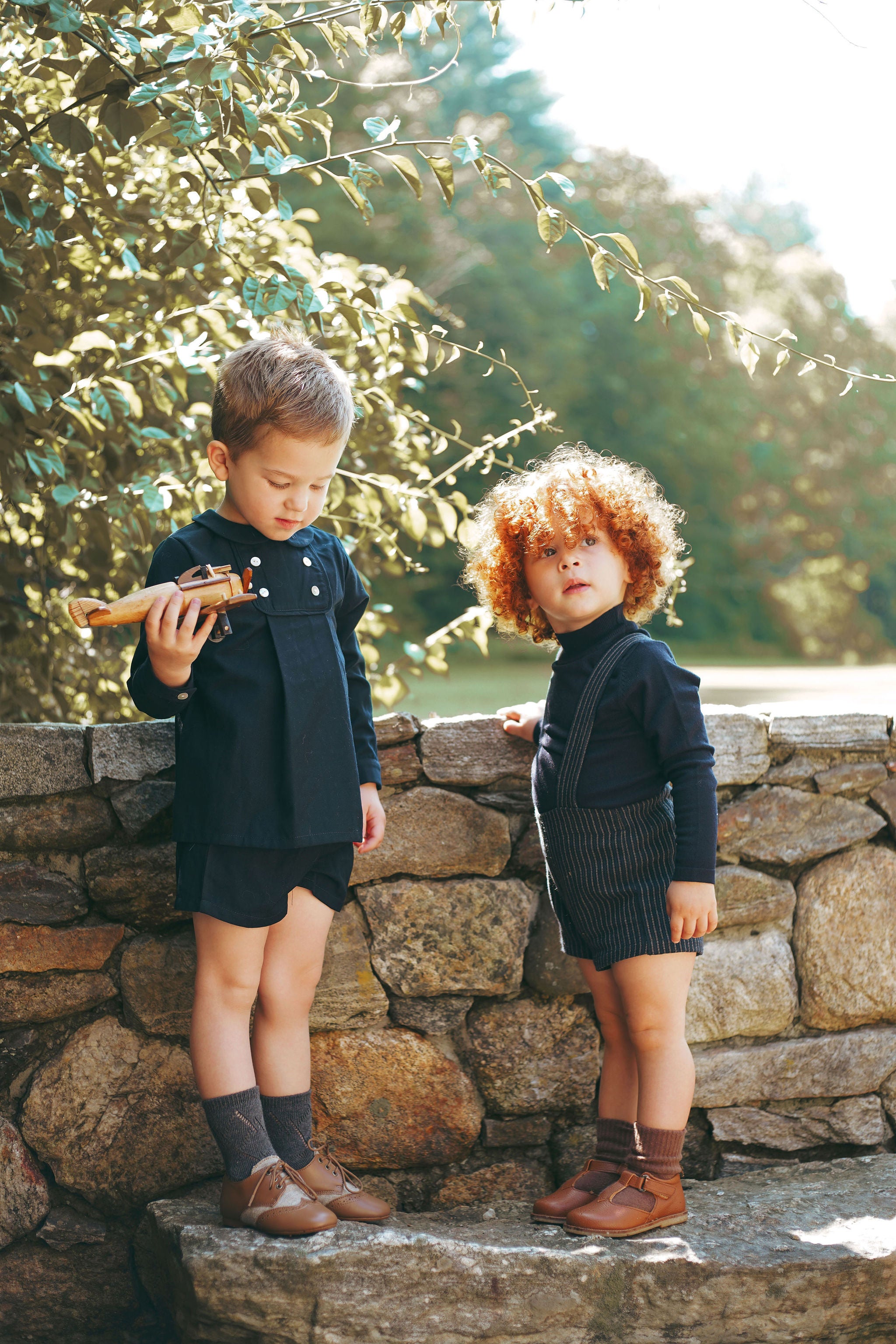 LE BOURDON 2PC WOOL BUTTON DETAIL SET