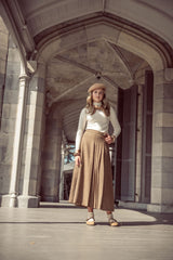 COCO BLANC SIDE BUCKLE HERRINGBONE SKIRT