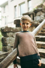SWEET THREADS PATTERNED CREWNECK SWEATER