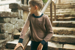 SWEET THREADS PATTERNED CREWNECK SWEATER