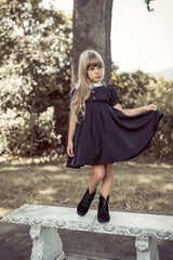 COCO BLANC S/S COLLAR TAFFETA DRESS