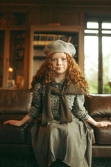 SWEET THREADS 3PC KNIT CARDIGAN,BLOUSE WITH BUTTON WAIST SKIRT