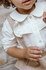 COCO BLANC 2PC RUFFLED BLOUSE WITH RUFFLE BLOOMER SET