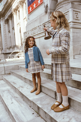 COCO BLANC PLAID ALINE DRESS