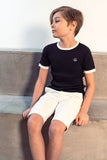 BLUMINT S/S TRIM RIBBED SWEATER