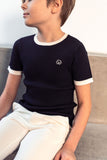 BLUMINT S/S TRIM RIBBED SWEATER
