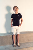 BLUMINT S/S TRIM RIBBED SWEATER