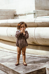 COCO BLANC CHECKED ROMPER