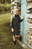 BAMBOO SMOCKED NECK DENIM DRESS