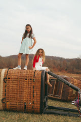 PAPILLON CHEST SMOCKED PETER PAN COLLAR DRESS