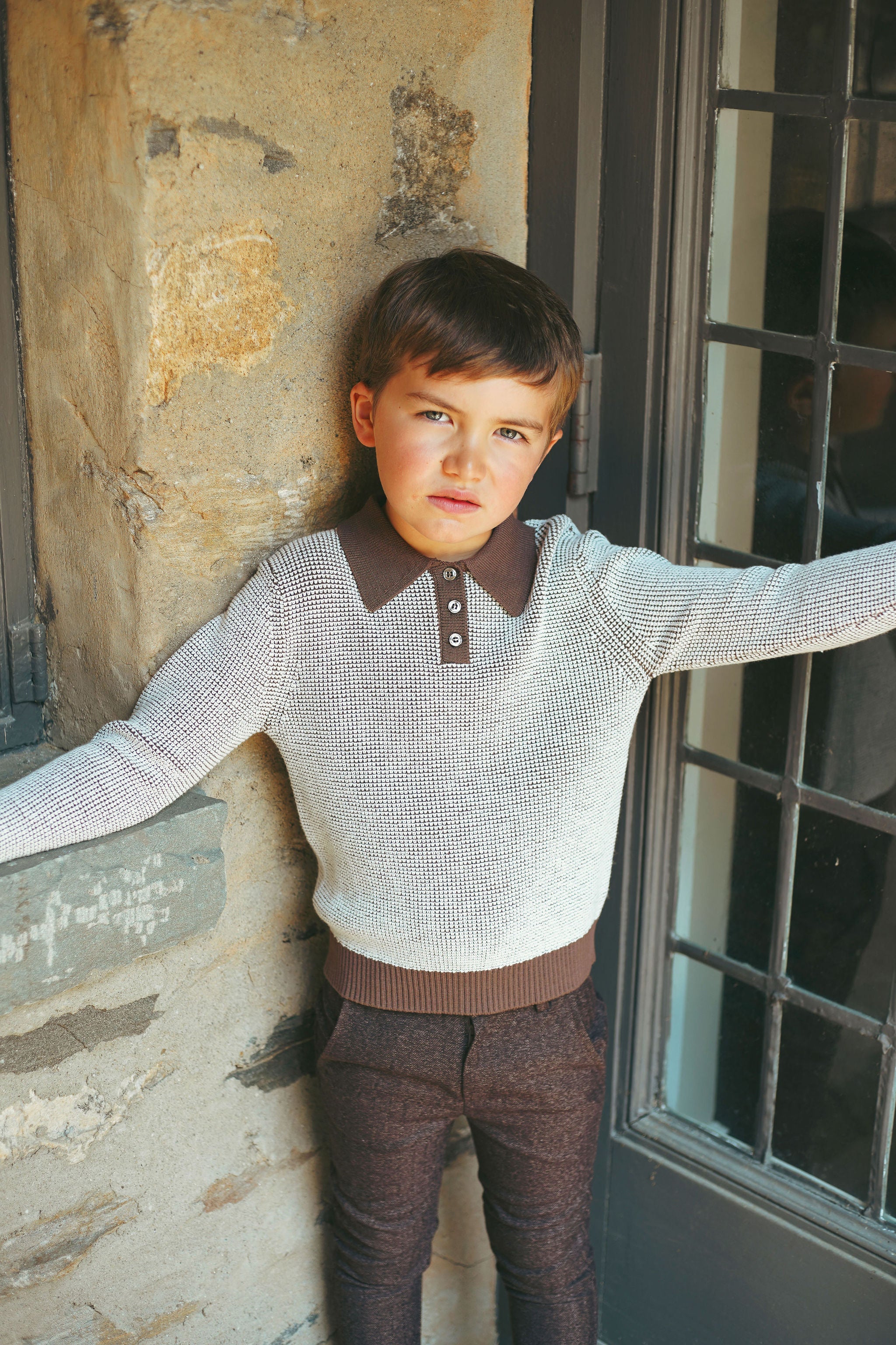 BACE COLLECTION BUBBLE KNIT SWEATER