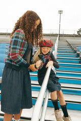 FROO STYLE PREPPY PLAID CARDIGAN
