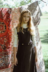GEM MOCK NECK WOOL DRESS