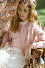GEM 2PC MOHAIR CABLE SWEATER SET