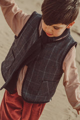 THE LITTLE POETS TITO PLAID VEST