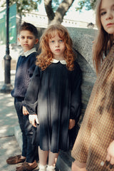 COTTIER ELEANOR PETER PAN COLLAR PLEATS DRESS