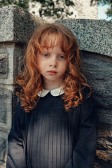 COTTIER ELEANOR PETER PAN COLLAR PLEATS DRESS