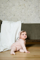 POUF 2PC TOILE FOOTIE WITH BEANIE SET