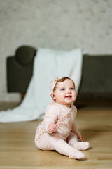 POUF 2PC TOILE FOOTIE WITH BEANIE SET