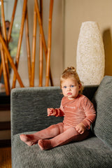POUF 2PC "STAY COZY" FOOTIE WITH BEANIE SET