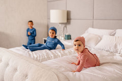 POUF 2PC "SHOOT FOR THE MOON" FOOTIE WITH BEANIE SET