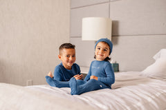 POUF 2PC "SHOOT FOR THE MOON" FOOTIE WITH BEANIE SET