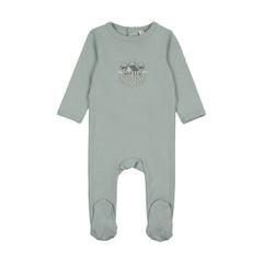 BONJOY 2PC DAINTY STITCH FOOTIE WITH HAT SET