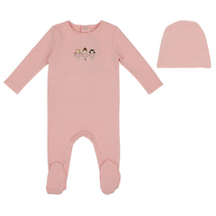 MINILABEL 2PC MINI DANCING DOLLS FOOTIE WITH BONNET SET