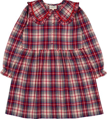 LOUIS LOUISE NUALA RIC RAC TRIM COLLAR PLAID DRESS