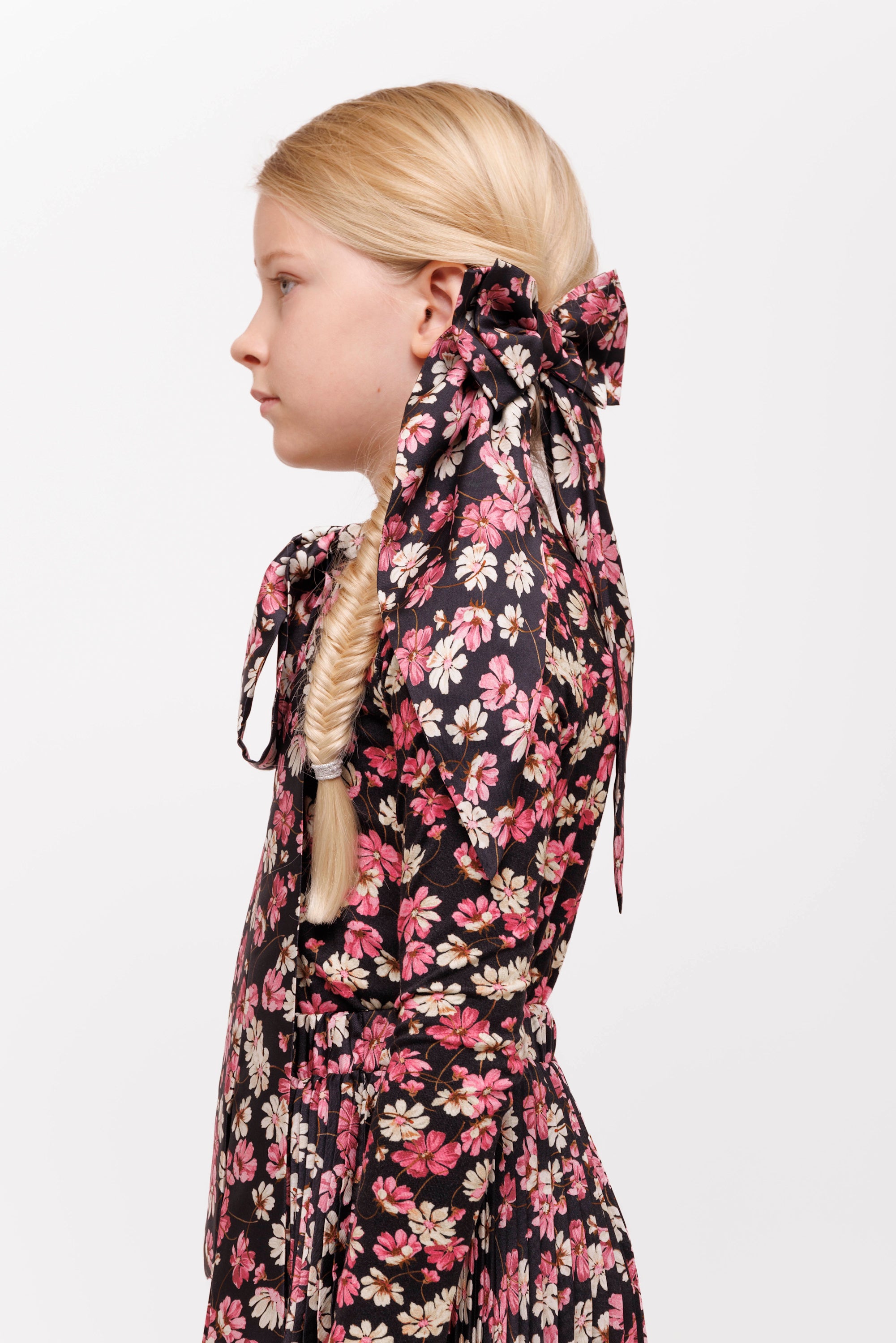 CHRISTINA ROHDE FRONT TIE BELTED FLORAL DRESS