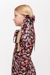 CHRISTINA ROHDE FRONT TIE BELTED FLORAL DRESS