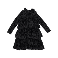 OLIVIA ROHDE MOCKNECK TIERED LACE DRESS