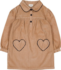 LOUIS LOUISE BELINDA COLLAR HEART POCKET DRESS