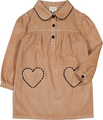 LOUIS LOUISE BELINDA COLLAR HEART POCKET DRESS