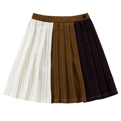 COTTIER 2PC TIFFANY CARDIGAN WITH  COLORBLOCK PLEATED SKIRT