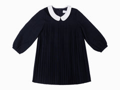 COTTIER ELEANOR PETER PAN COLLAR PLEATS DRESS