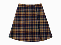 COTTIER  ARIA PLAID WRAP SKIRT