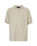 EMPORIO ARMANI POLO WITH RIBBED COLLAR AN SLEEVE OVERSIDE FRONT DETAIL