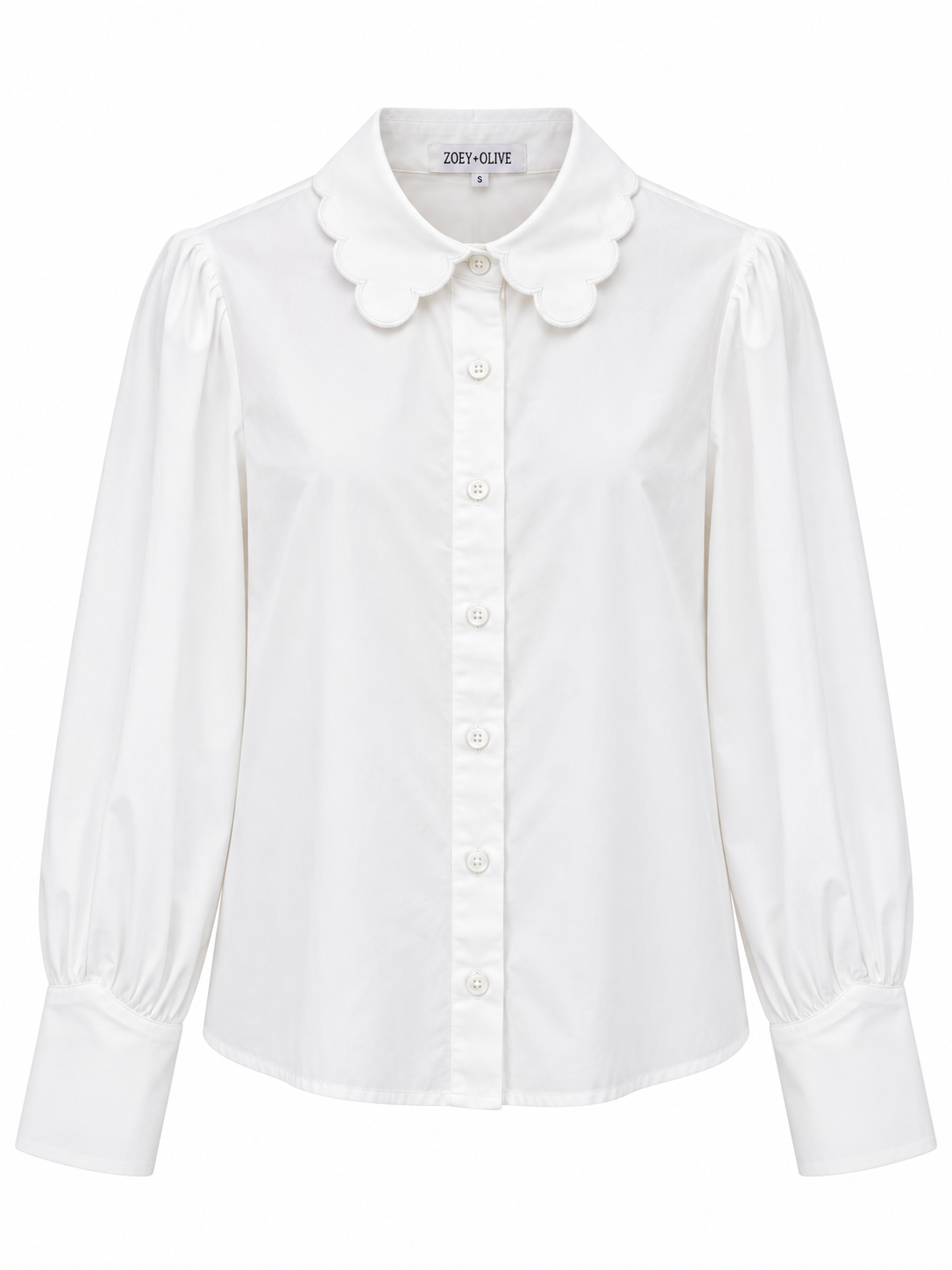 ZOEY+OLIVER SCALLOPED COLLAR BLOUSE