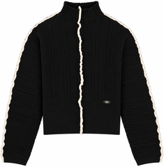 TO BE TOO RIBBED MOCK NECK TOP