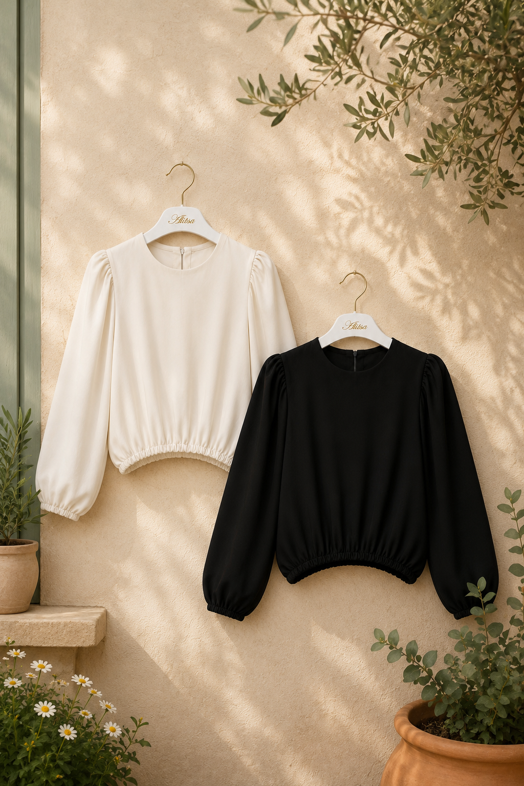ALITSA BUBBLE TAFFETA TOP