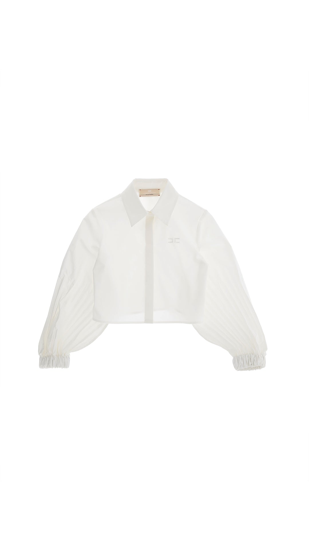 ELIZABETH  FRANCHI POPELINE SHIRT WITH PLEAT